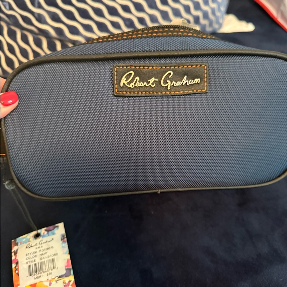 Robert Graham Navy Blue Travel Pouch